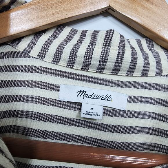 Madewell Tie Front Button Up Shirt in Maitland Stripe Size Med - Picture 8 of 8